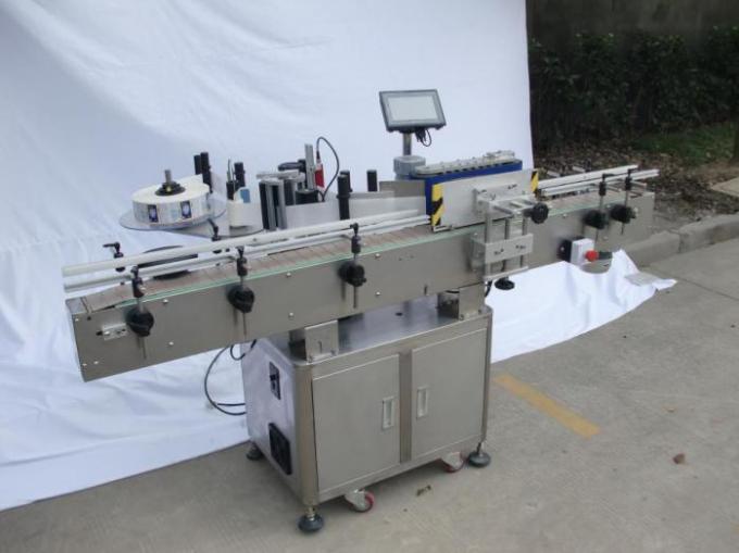 Automatic round bottle labeling machine for non-dry glue,wooden case/export packing labeling machine for CE