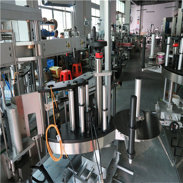Plastic / Glass Bottle Double Side Labeling Machine , Square Bottle Labeler
