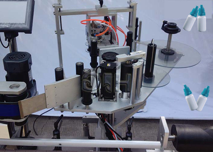 China Top / Bottom Sides Vertical Sticker Round Bottle Labeling Machine With Automatic supplier