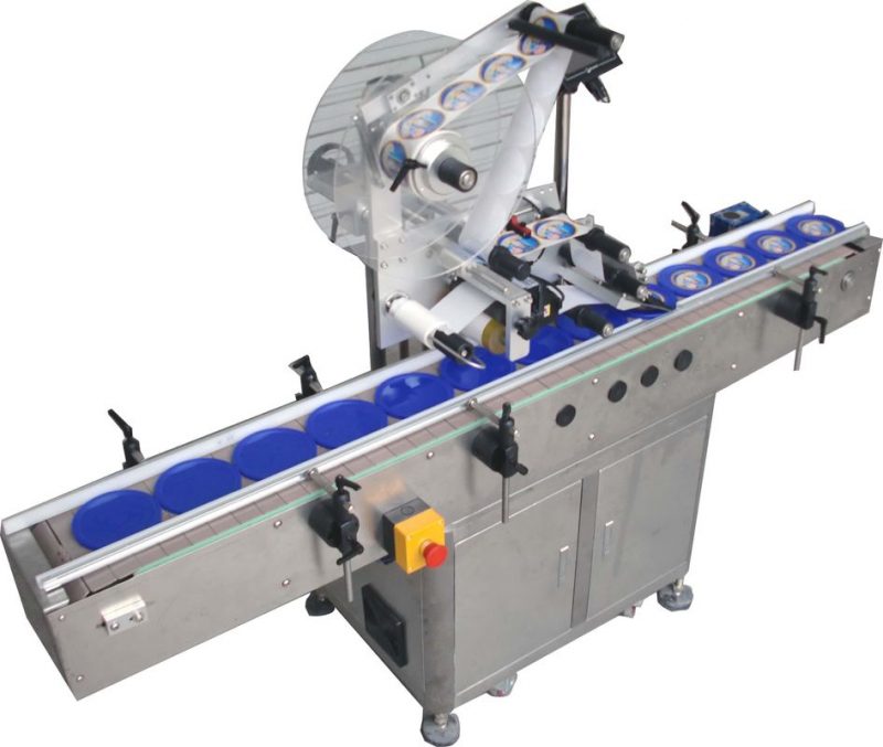 China Automatic Flat Surface Label Applicator Machine,SUS304 stainless steel economy automatic top and side labelling machine supplier