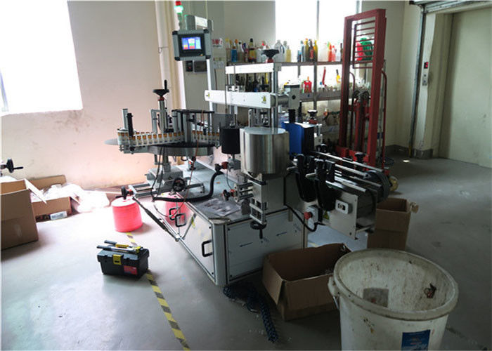 China Plastic / Glass Bottle Double Side Labeling Machine , Square Bottle Labeler supplier