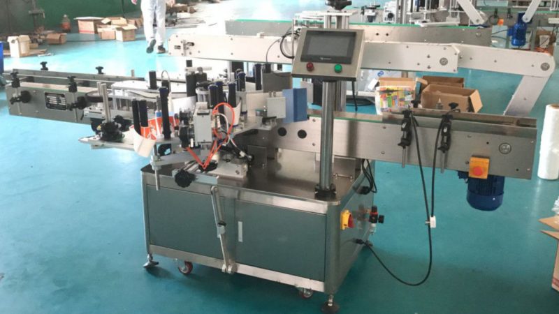 China Front And Back Sides Label Applicator With Correcting Mechanism , Labeling Sticker Machine supplier