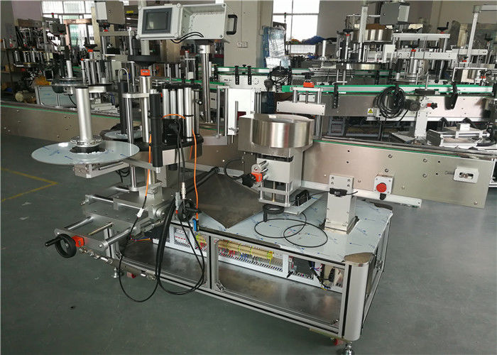 Double Side Sticker Labeling Machine for Shampoo Oval Bottle