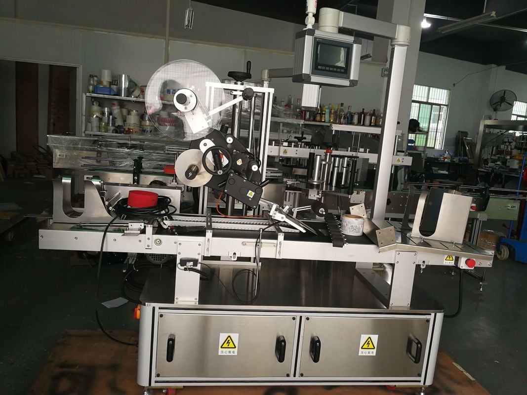 Paging Top Labeling Machine For Plastic Bag / Unspread Carton / Mask Bag