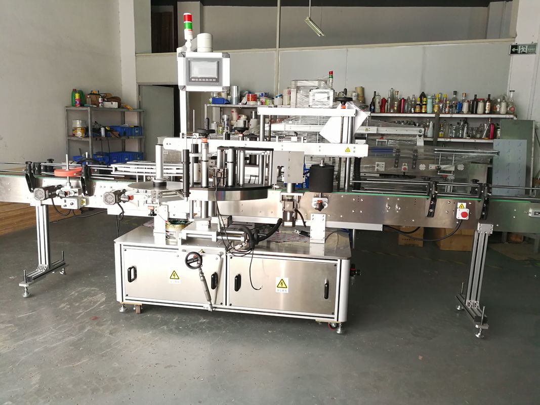 Round Bottle Labeling Machine / Full Automatic Flat Surface Label Applicator