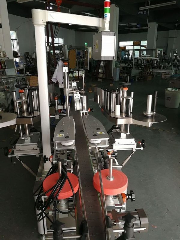 Automatic Double Side Sticker Labelling Machine For Shampoo Oval And Flat Bottles
