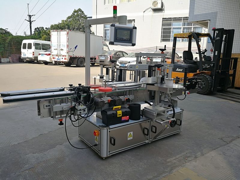 China Shampoo Bottle Double Side Sticky Labeling Machine Full Automatic supplier